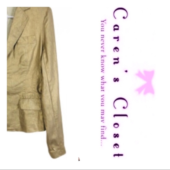 ADEC by Philippe Adec Gold Metallic Blazer - Picture 11 of 11